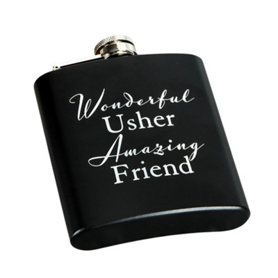 Amore Wedding Party Hip FlaskUsher from B&Q