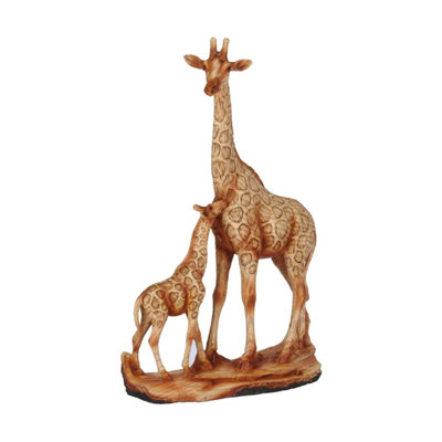 Naturecraft Wood Effect Resin Figurine - Giraffe & Calf - Image 3