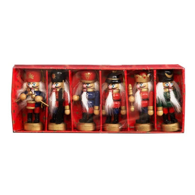 Christmas Tree Hanging DecorationsWooden Nutcracker Pack Of 6 Assorted from B&Q