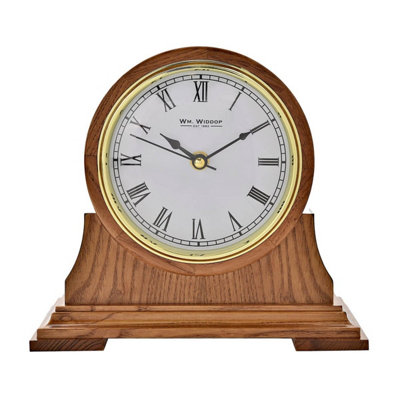 Widdop And Co. Wooden Barrel Mantel Clock 23Cm - Image 4