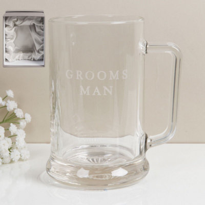 Amore Wedding Party Glass TankardGrooms Man from B&Q