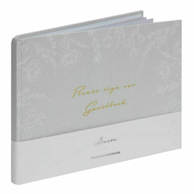 Amore Grey Floral Wedding Photo Album 50 4""x6"" Pictures - Image 4