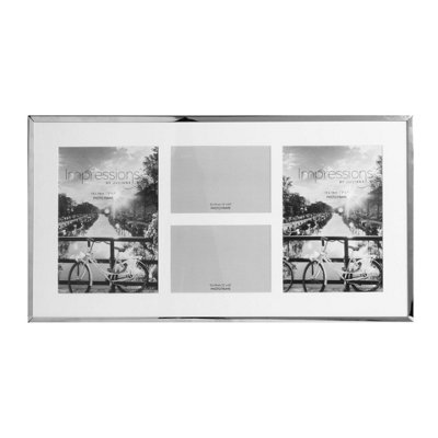 B&Q -  Metal Plated Photo Frame4 Apertures