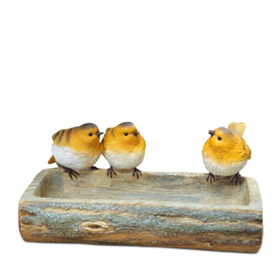 B&Q - "" Hand Painted Robin Bird Bath