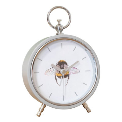 Hestia Bumblebee Mantel Alarm Clock - Grey - Image 6