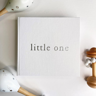Bambino By Juliana Unisex White Linen Photo Album - Little One In - Image 6