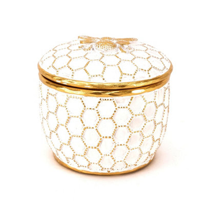 Hestia Honey Bee Honeycomb Trinket Box from B&Q