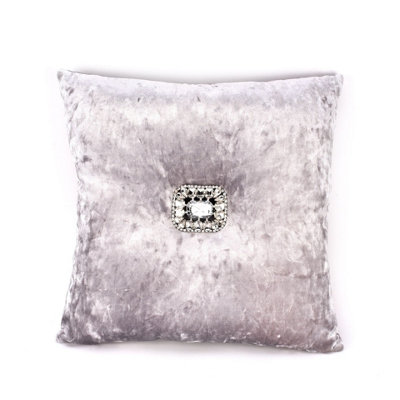Hestia Diamante Crushed Velvet Cushion from B&Q