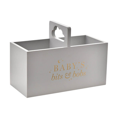 Bambino Grey Wooden CaddyBaby's Bits & Bobs from B&Q