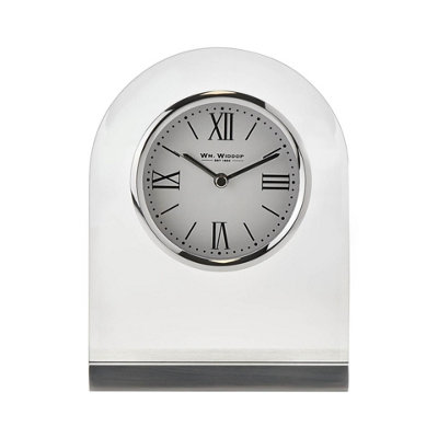 WILLIAM WIDDOP Wm.widdop Arched Glass Mantel Clock Roman Dial from B&Q