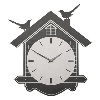 B&Q -  Wm Widdop House Silhouette Wall Clock 36Cm