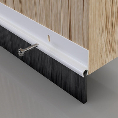 Stormguard Draught Excluder Pvc Bottom Door / Garage Brush Seal White 914mm