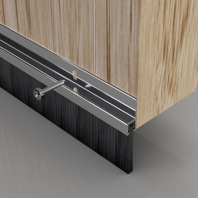 Stormguard Draught Excluder Metal Door / Garage Brush Seal Aluminium 914mm - Image 3