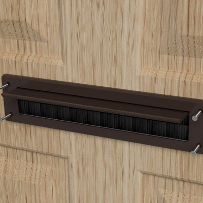 Brown Internal Pvc Letterbox Draught Excluder Seal With Brush & Flap Stormguard from B&Q