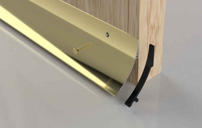 B&Q -  63mm Rain Deflector 914mm LongGold Finish