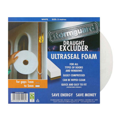 Stormguard 05Sr039005mw 5M Ultraseal Soft Self-Adeshive Foam Draught Excluder-White, L-5 Metres W-8Mm H-6Mm - Image 2