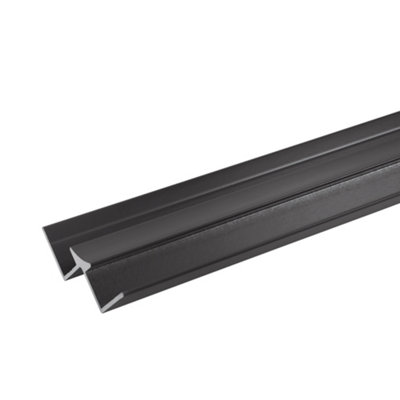 Stylepanel Straight Panel Internal Corner Joint (L)2450mm (W)11mm (T)30mmMatt Black from B&Q
