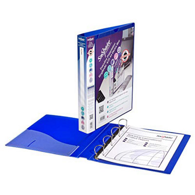 Snoap Snopake A4 4 D-Ring 25 mm Executive Presentation Ringbinder Electra Blue Pack Of 1 from B&Q
