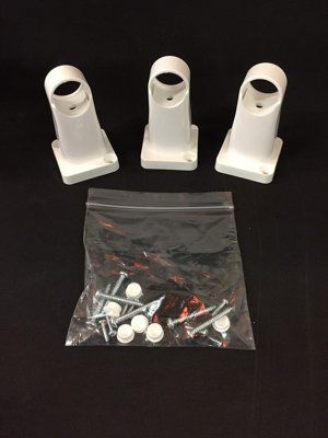Consort Unisex White Pack Of 3 Towel Rail Brackets - Image 3
