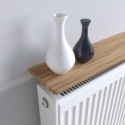 RB UK Shelf Depot Oak Radiator Shelf (L)600mm (D)150mm from B&Q