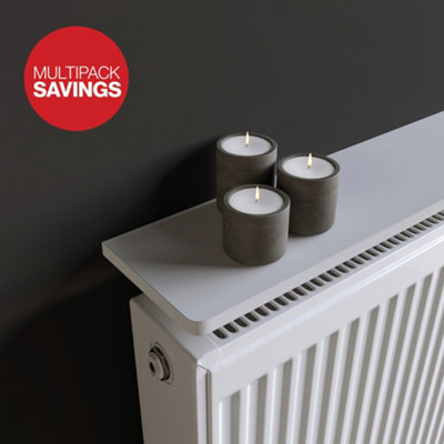 RB UK Shelf Depot Matte White Radiator Shelf (L)600mm (D)150mmPack Of 2 from B&Q