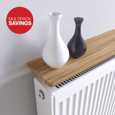 RB UK Shelf Depot Oak Radiator Shelves (L)600mm (D)150mmPack Of 2 from B&Q