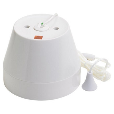 Crabtree 2167 Capital Shower Ceiling Pull Isolator Switch With Neon Indicator Dp 50 Amp from B&Q
