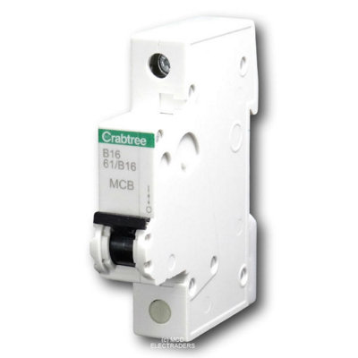 Crabtree 61/b16 Starbreaker Miniature Circuit Breaker (Mcb) Type B (Plug-In) 16 Amp