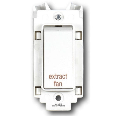 Crabtree 20A Double Pole Grid Switch marked Extract Fan - Image 5