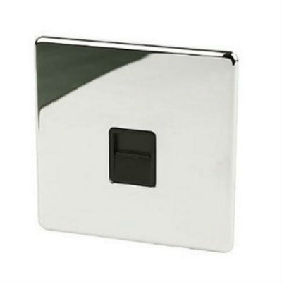 Crabtree 7783/hpc Extension Telephone Socket Platinum Low Profile Polished Chrome from B&Q