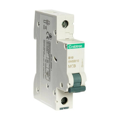Crabtree 6Msb10 10 Amp Miniature Circuit Breaker Mcb Loadstar 6Ka Type B