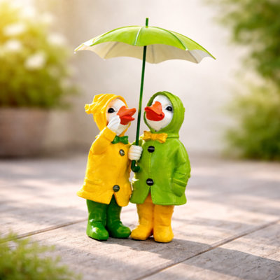 Marco Paul Duck Couple With Umbrella Ornament