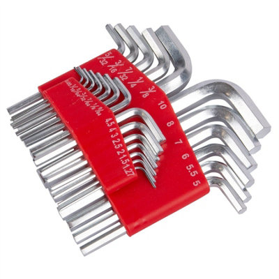 Blackspur 25Pc Carbon Steel Hex Key Set from B&Q