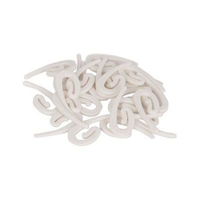 Ashley Plastic Curtain HooksWhitePack Of 100 from B&Q