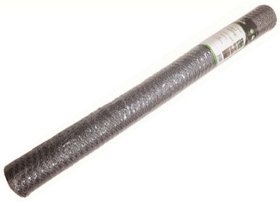 B&Q -  10M X 0.9M X 25mm Galvanised Chicken Wire Mesh Fence Net Rabbit Netting Fencing Cages Runs Pens