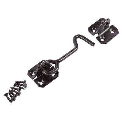 Blackspur Steel Cabin Hook100mmBlack from B&Q