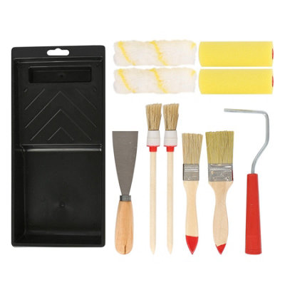 Blackspur 11Pc Mini Paint Roller & Tray Set4" (10Cm)Multi from B&Q