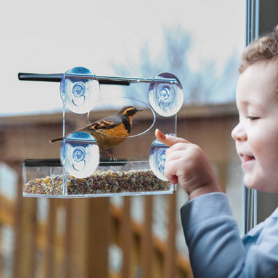 Window Bird Feeder With Suction Cups from B&Q