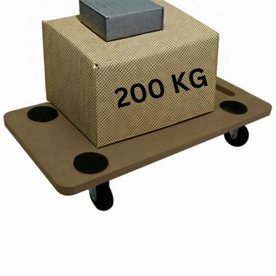 Vivo Technologies 200Kg Wheeled Platform Dolly Furniture Mover Transport Roller Trolley Castor from B&Q