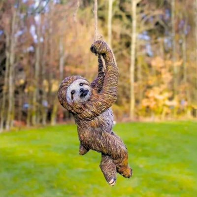  - Garden Mile Large Hanging Sloth Garden Ornament