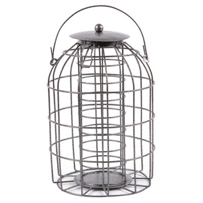Redwood Leisure Redwood Squirrel-Proof Metal Fatball Bird Feeder - Grey