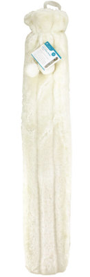 Ashley Hw185 Extra Long Hot Water Bottle With Plush Fur Fluffy CoverCream