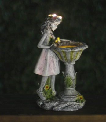 Marco Paul Solar Fairy With Fountain Garden Ornament from B&Q