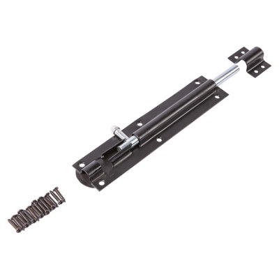 Blackspur Steel Tower Bolt203mmBlack from B&Q