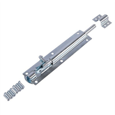 Blackspur Steel Tower Bolt205mmSilver from B&Q