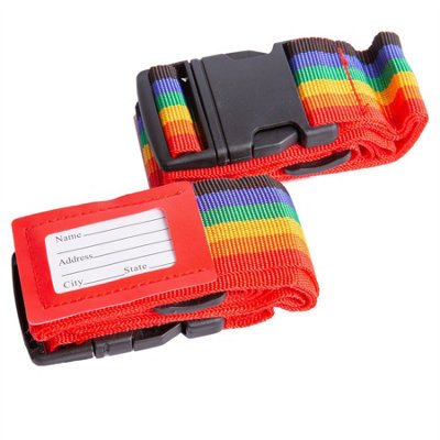 Ashley Adjustable Luggage Straps170CmMulticolourPack Of 2 from B&Q