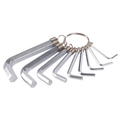 Blackspur 10Pc Carbon Steel Metric Hex Key Set from B&Q