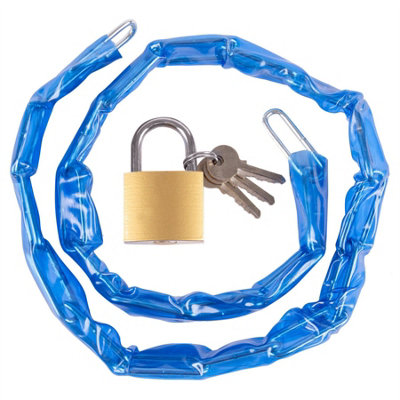 Blackspur Chain & Padlock90CmBlue from B&Q
