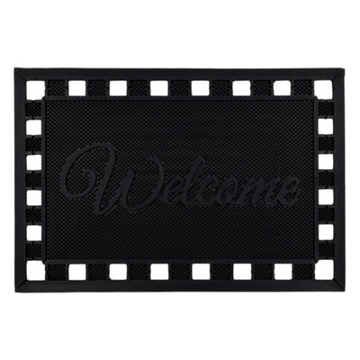 B&Q -  Maiva Welcome Scraper Rubber Studs Doormat 40X60Cm