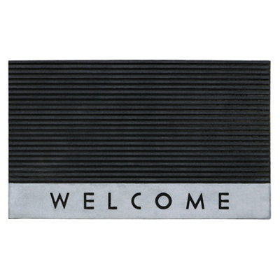 B&Q -  Quartz Welcome Scraper Rubber Doormat 45X75Cm